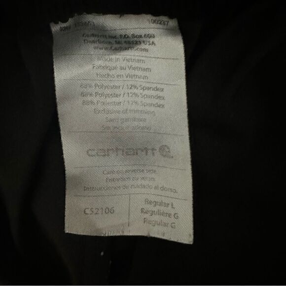 Carhartt Men's Black Drawstring Waist Nylon Track Pants - Picture 10 of 10